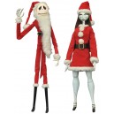 Santa Jack & Sally Limited Edition 16" Coffin Doll Set Diamond Select Toys