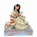 Honourable Heroine (Mulan with Little Brother and Mushu) White Woodland Disney Traditions Enesco