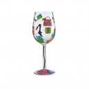 Standard wine Glass "Shopaholic Too" LOLITA Love My Wine Enesco
