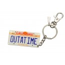 "OUTATIME" Car Plate Metal Keychain SD Toys